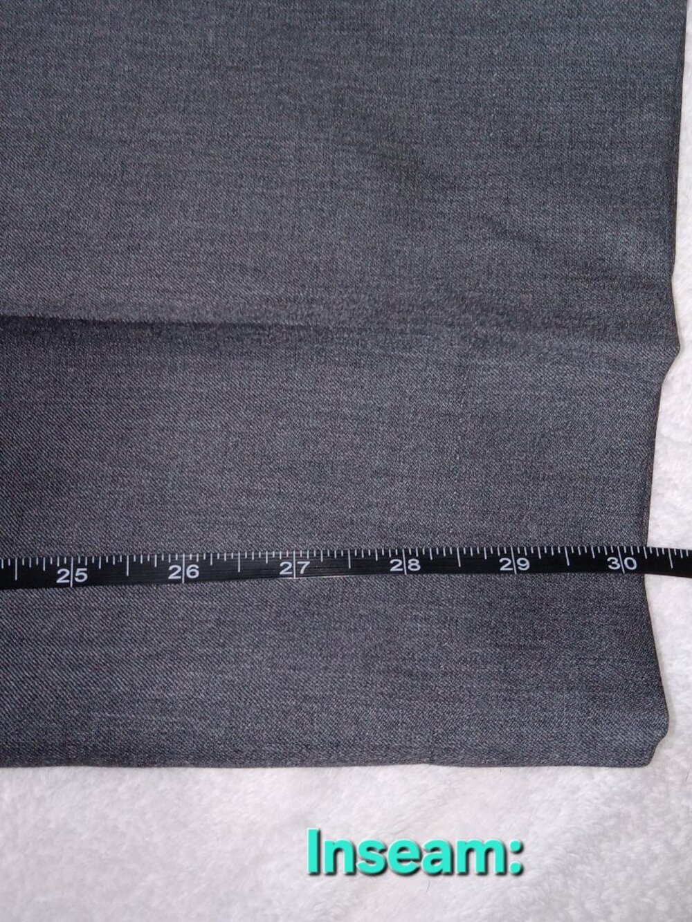 Jos A. Bank 46x30 Tailored Fit 100% Worsted Wool Dress Pants Gray NEW - Picture 10 of 11